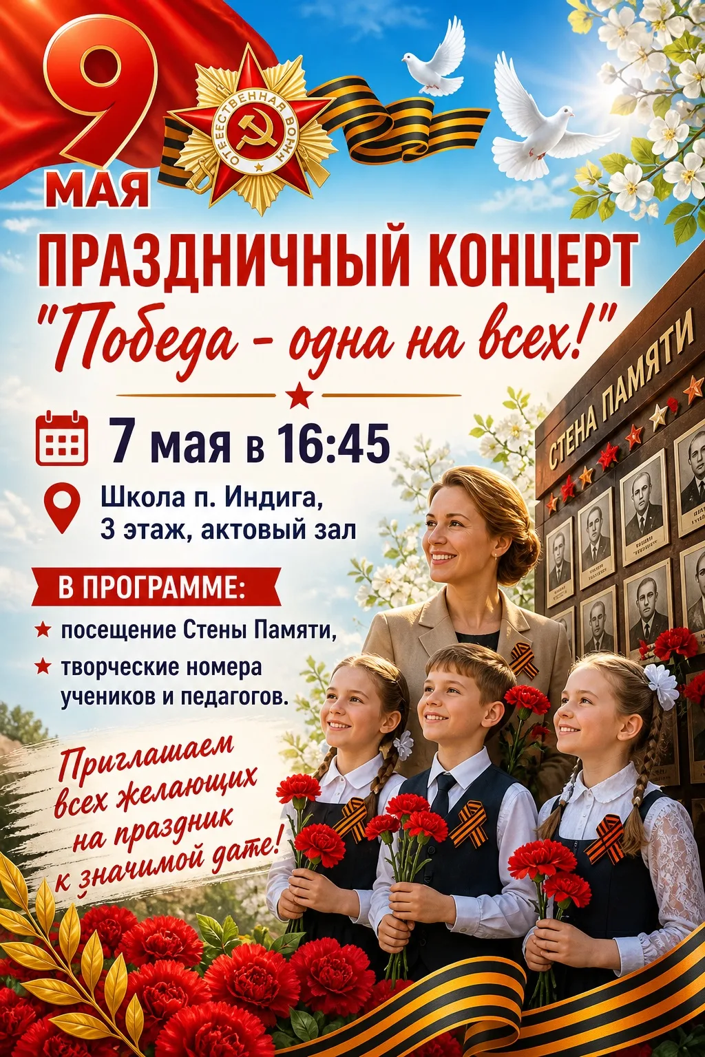 Дорогие жители посёлка Индига, ученики, родители и педагоги!
