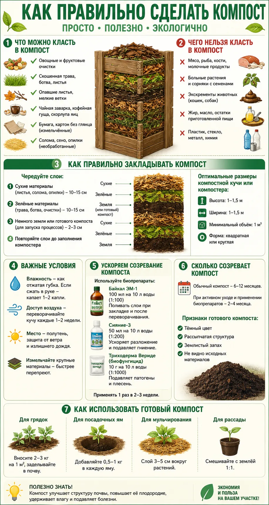 Как правильно сделать компост