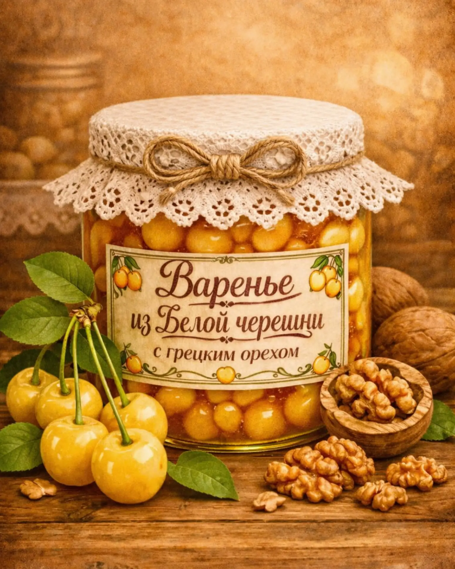 Варенье из белой черешни с грецким орехом по рецепту моей крымской бабушки🫶🏻

Одно из самых вкусны