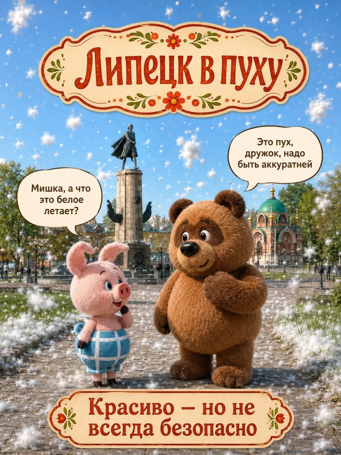 🌬️  Тополиный пух создаёт летнее настроение, но может быть опасен.
Достаточно одной искры, чтобы бе