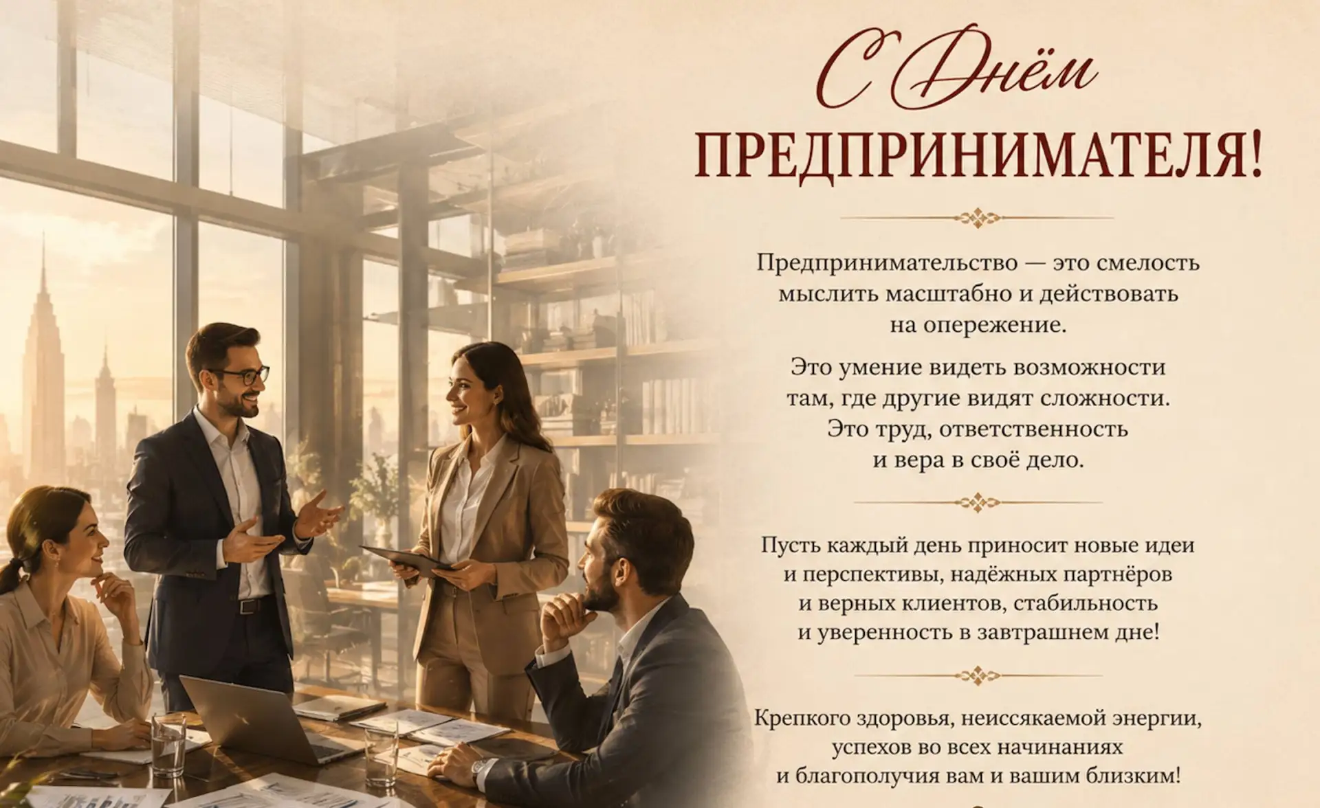 Дорогие предприниматели, сердечно поздравляем вас с нашим праздником! 🤍