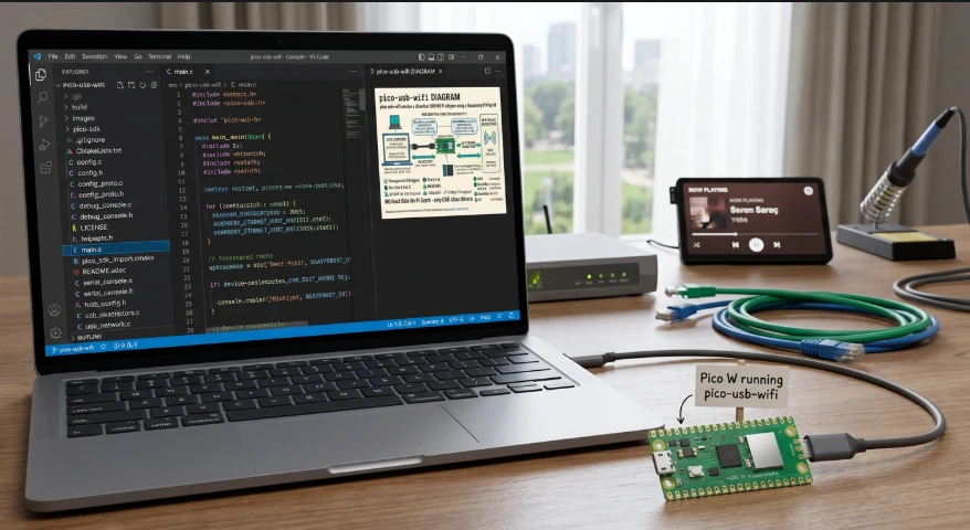 USB Wifi адаптер из Raspberri pi pico W: