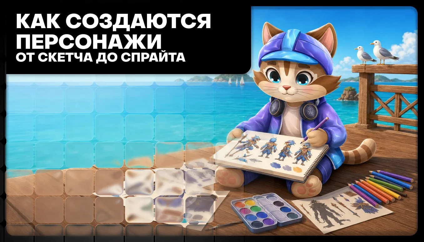 🎨 КАК СОЗДАЮТСЯ ПЕРСОНАЖИ
СКЕТЧА ➡️ СПРАЙТ

Твой любимый герой в игре не появился из ниоткуда. За н