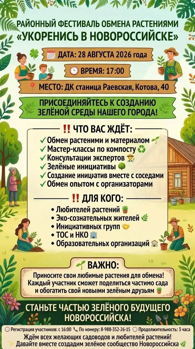 ☘️🌿 РАЙОННЫЙ ФЕСТИВАЛЬ ОБМЕНА РАСТЕНИЯМИ