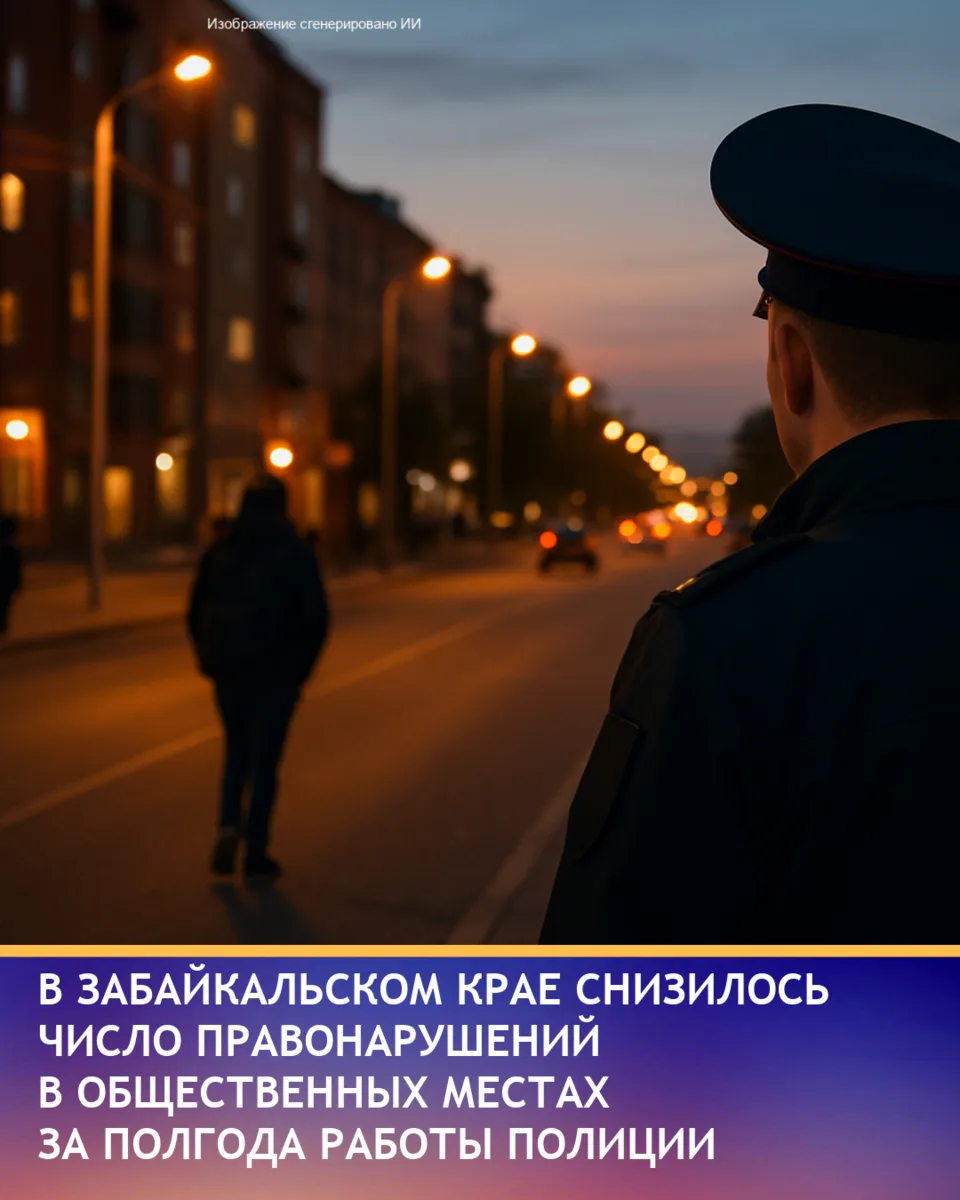 В Забайкальском крае за полгода зафиксировано устойчивое снижение преступлений в общественных местах