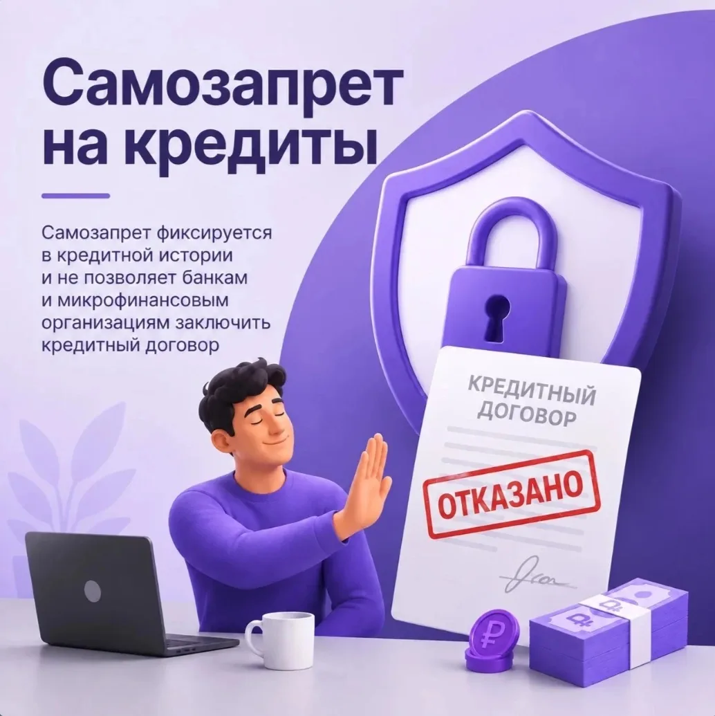 С 1 сентября прошлого года у россиян появилась возможность оформить самозапрет на креди...