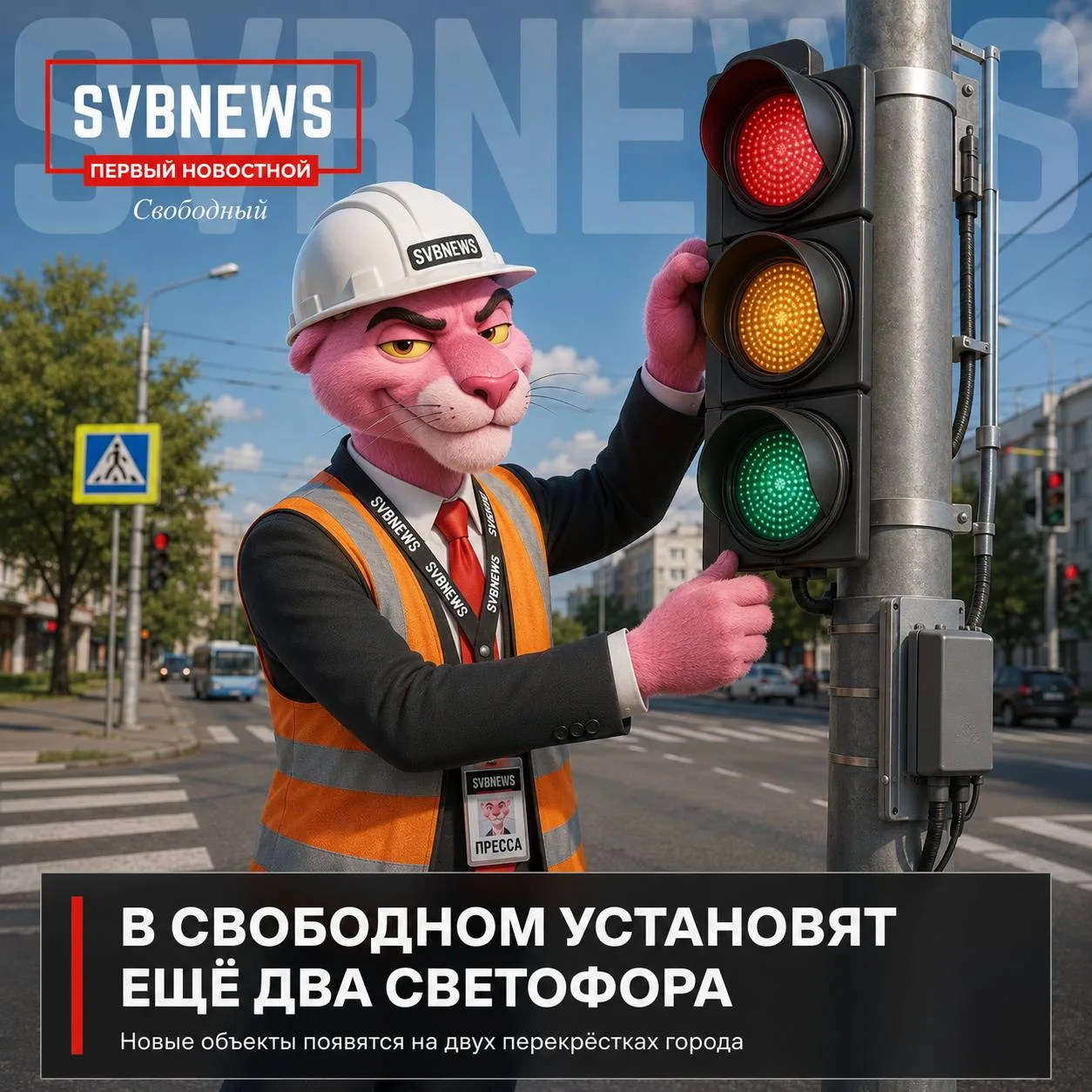 В Свободном ещё два перекрёстка оборудуют светофорами