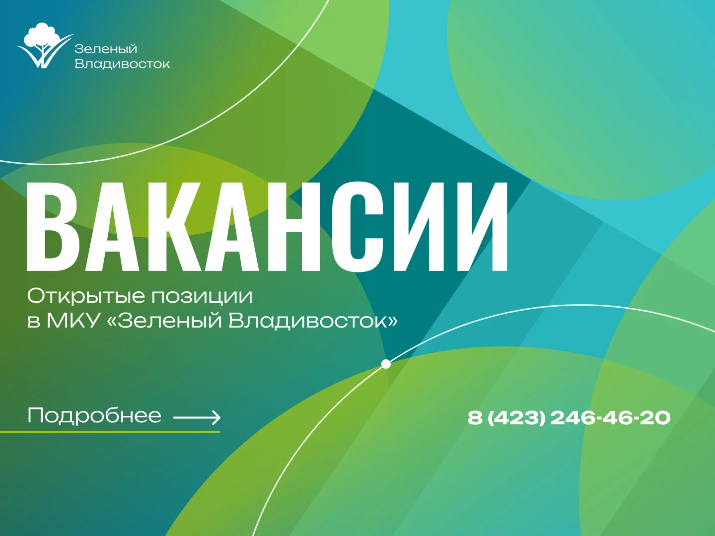 🌿 Приглашаем на работу в МКУ «Зелёный Владивосток»!