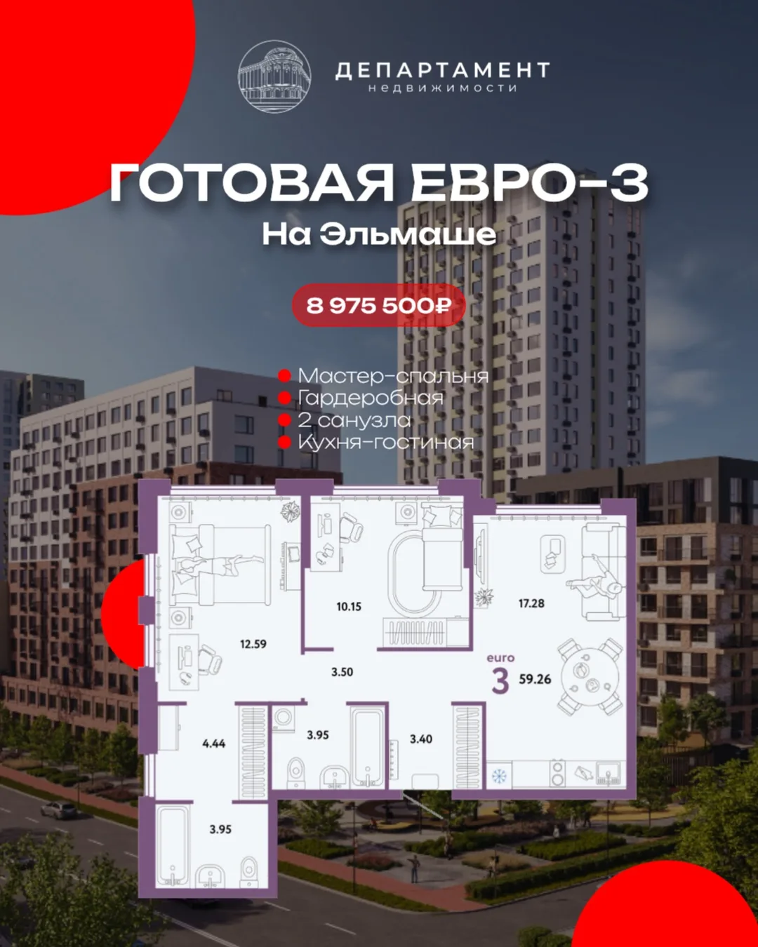 Готовая евро–3 на Эльмаше.