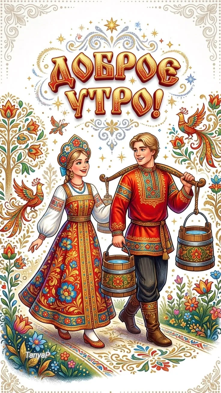 Пусть утро будет чудным, добрым, а день - везением наполнен! ☕🌞🌹