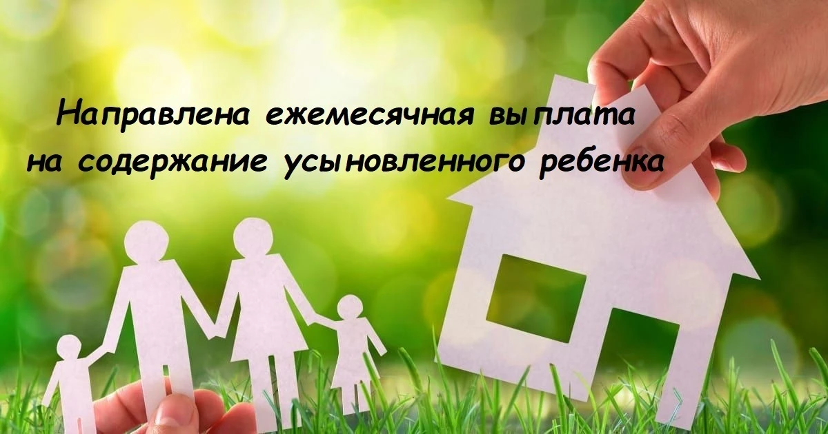 В кредитные организации направлена ежемесячная выплата на содержание усыновленного ребе...