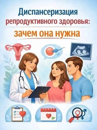 Диспансеризация репродуктивного здоровья в 2026 году — это бесплатный комплекс медицинских обследова
