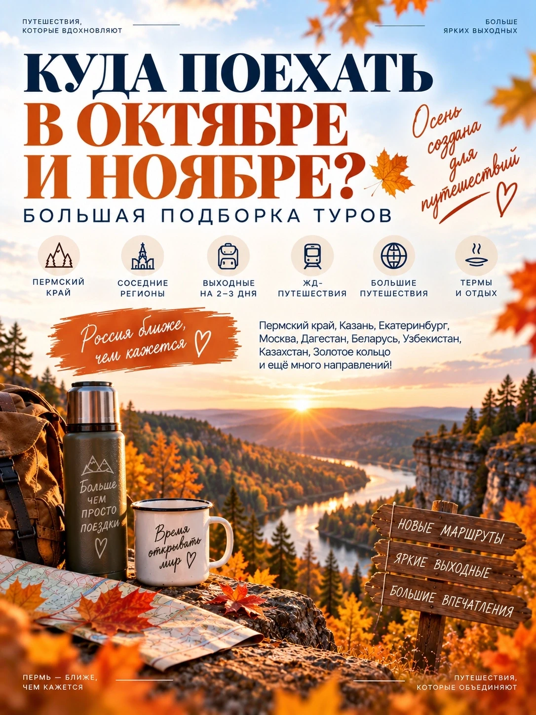 🍂 КУДА ПОЕХАТЬ В ОКТЯБРЕ И НОЯБРЕ? БОЛЬШАЯ ПОДБОРКА ТУРОВ