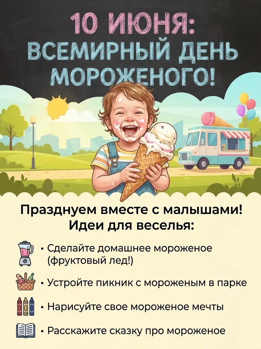 🍦❤️ 10 июня — Всемирный день мороженого! ❤️🍦