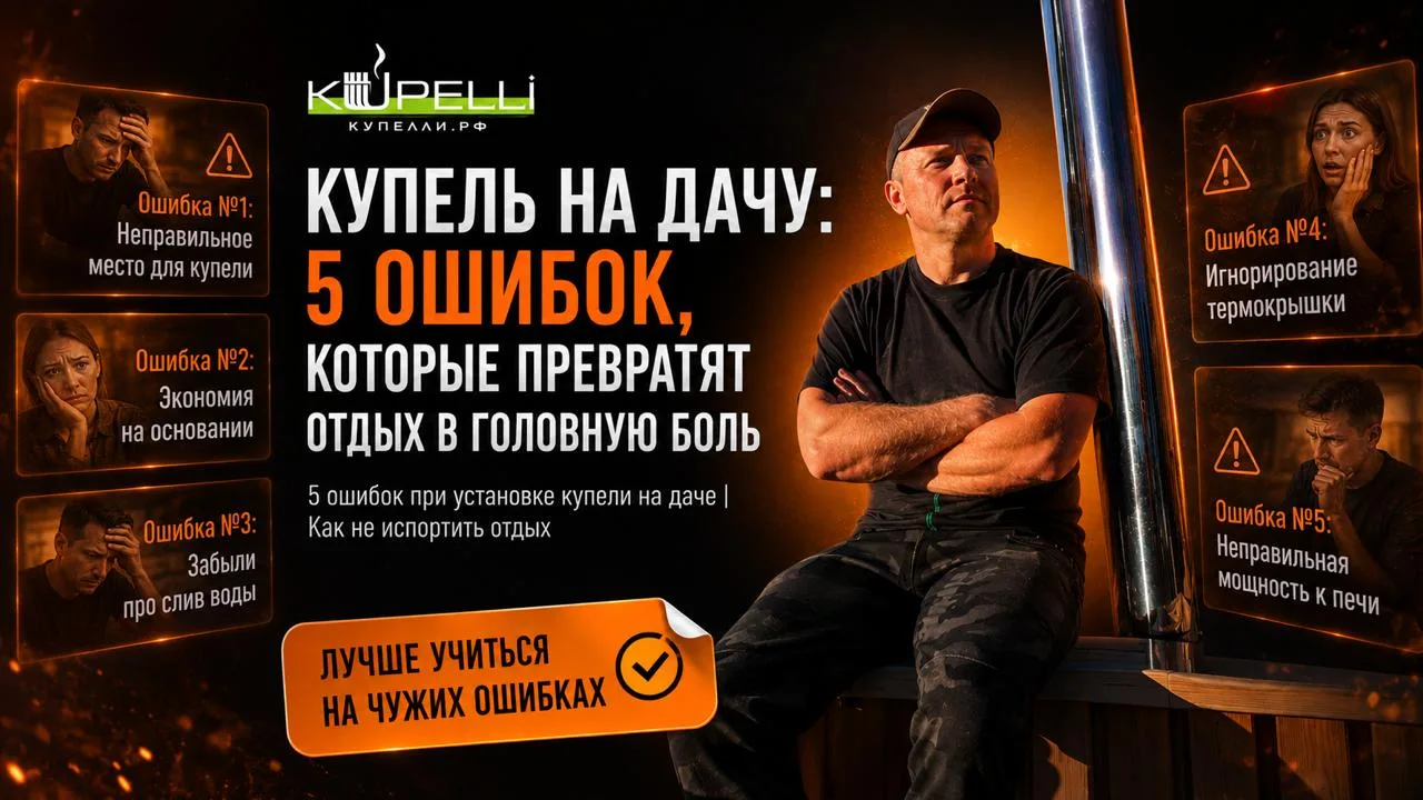 5 ошибок при установке купели на даче. Проверьте себя ✅