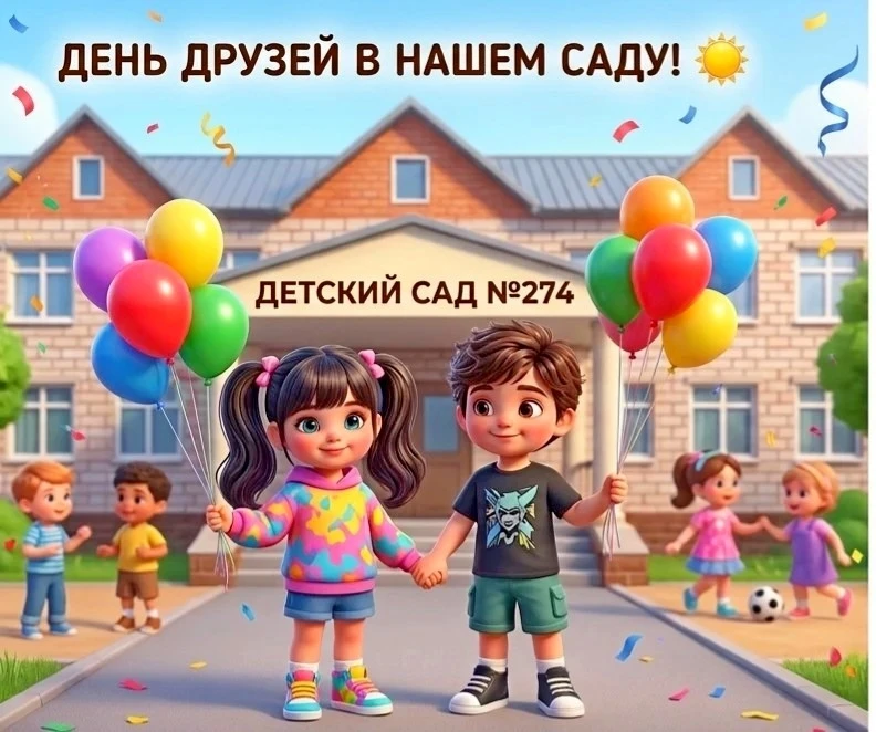 🎉 🤹‍♀ В нашем детском саду прошёл замечательный праздник — День друзей! 🤹‍♂ 🎉