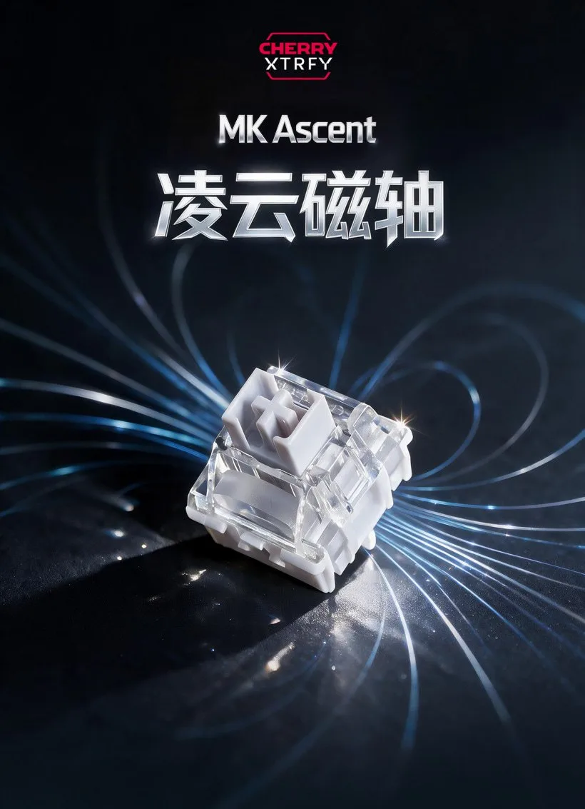 ✨ CHERRY XTRFY выпустила магнитные переключатели MK Ascent с прозрачным корпусом