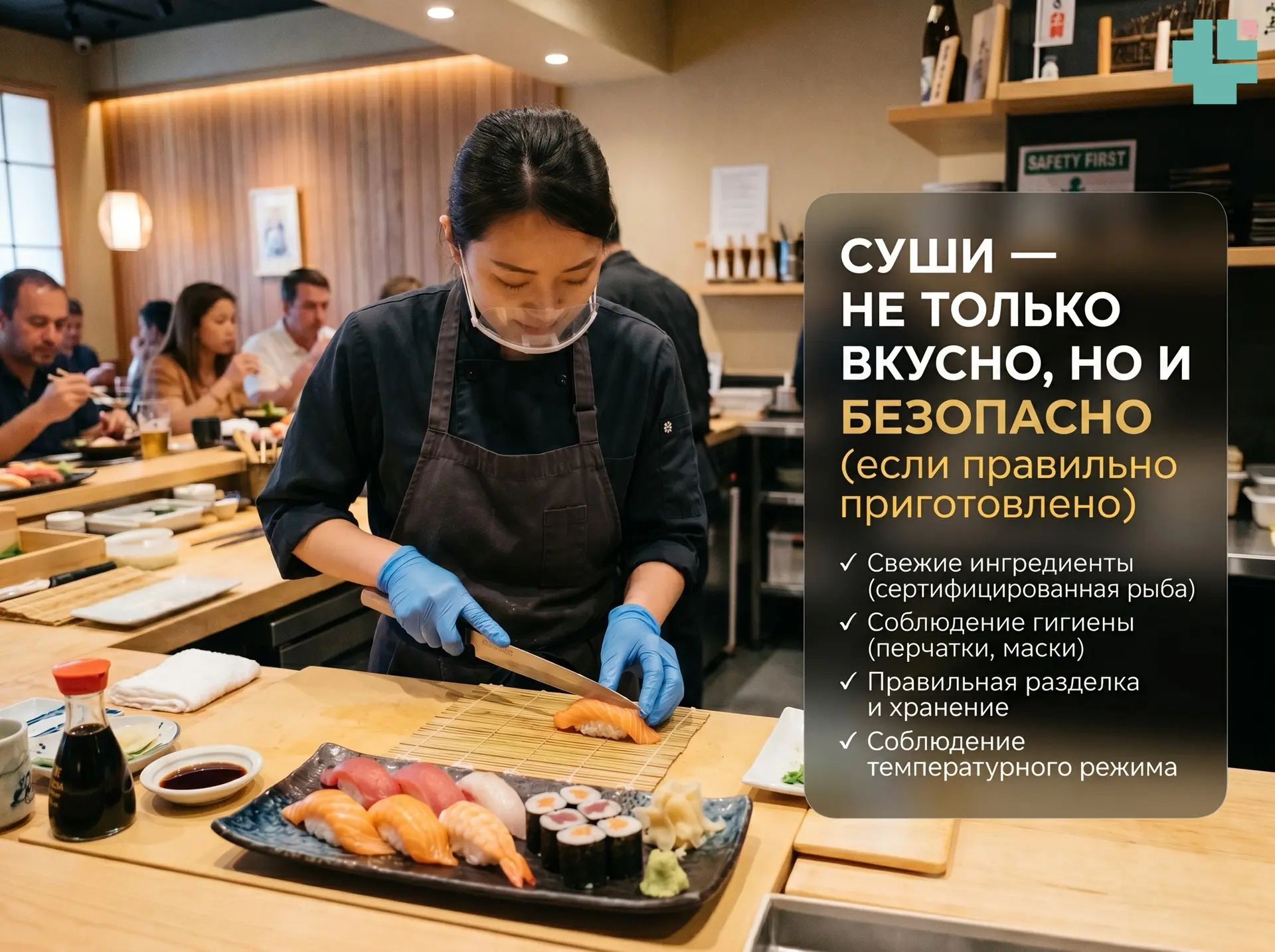 Суши – не только вкусно, но и безопасно (если правильно приготовлено).

Безопасные суши при беременн