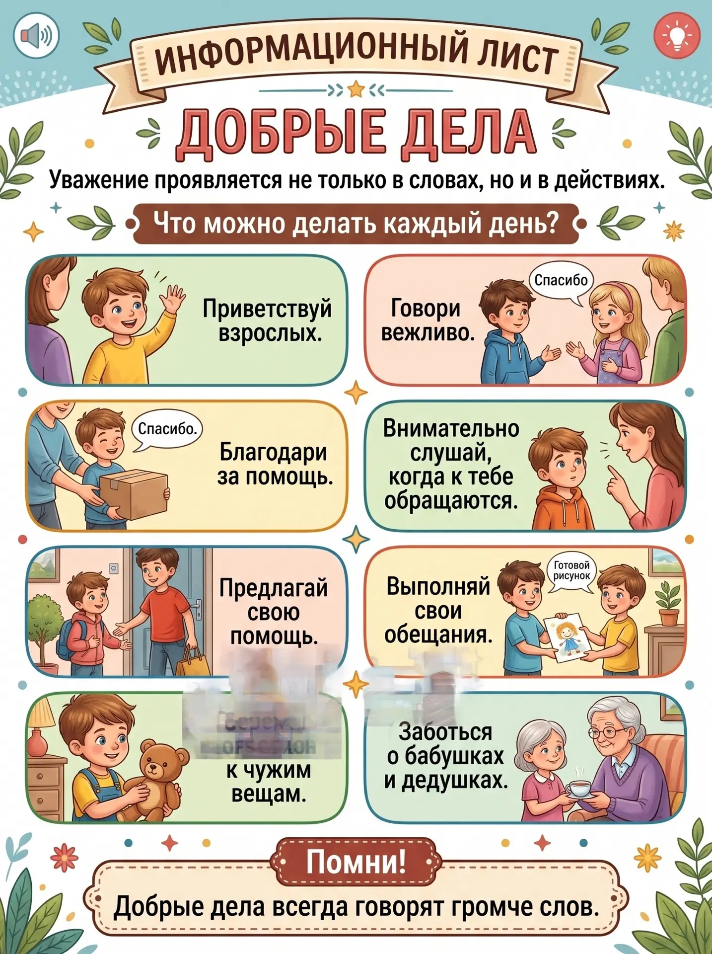 🧑‍🏫 Как объяснить, что такое уважение к старшим?


✅ Почему важно слушаться родителей и воспитател