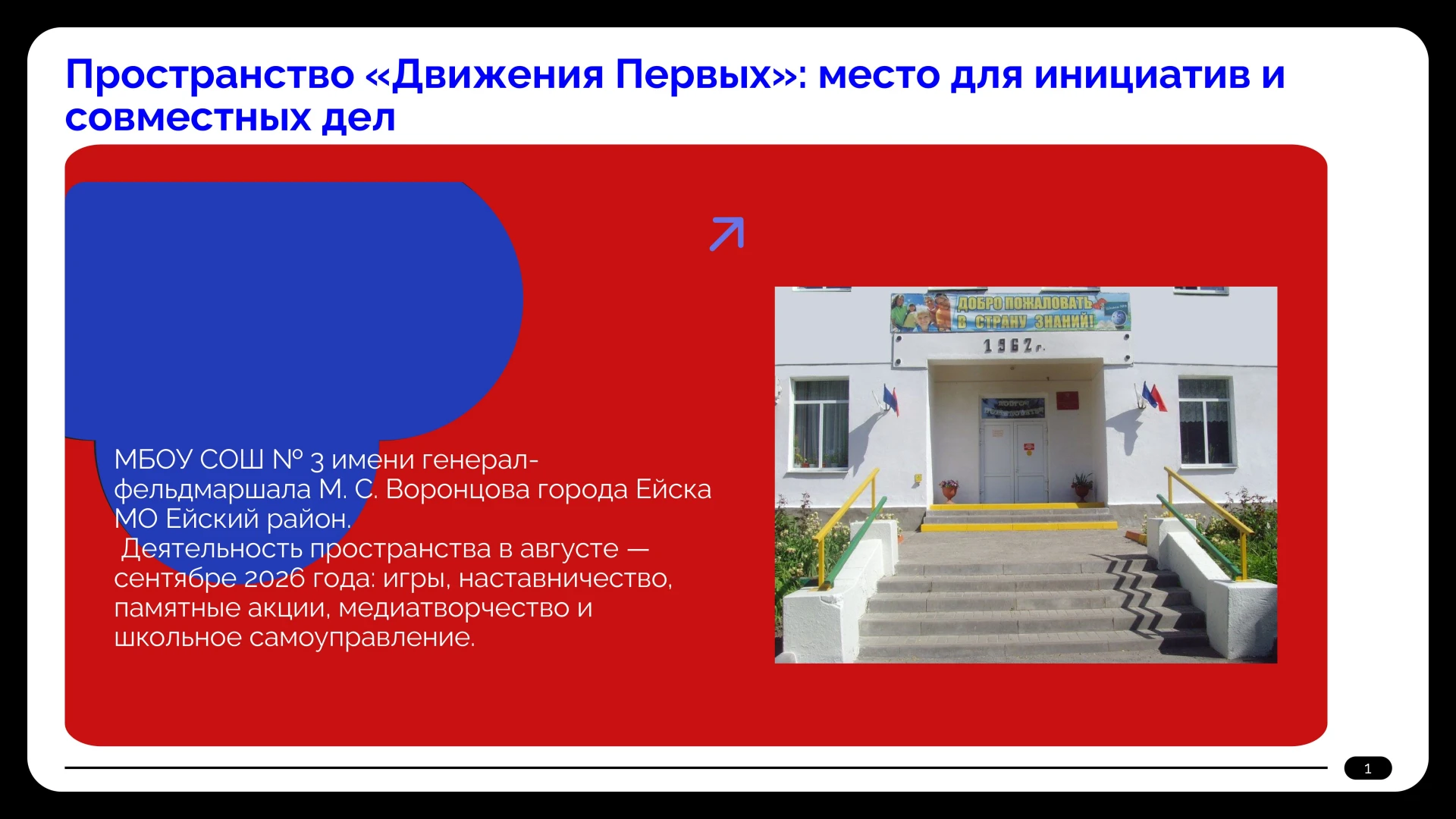 💥💥💥 МБОУ СОШ 3 имени генерал - фельдмаршала М.С. Воронцова г.Ейска МО Ейский район у...