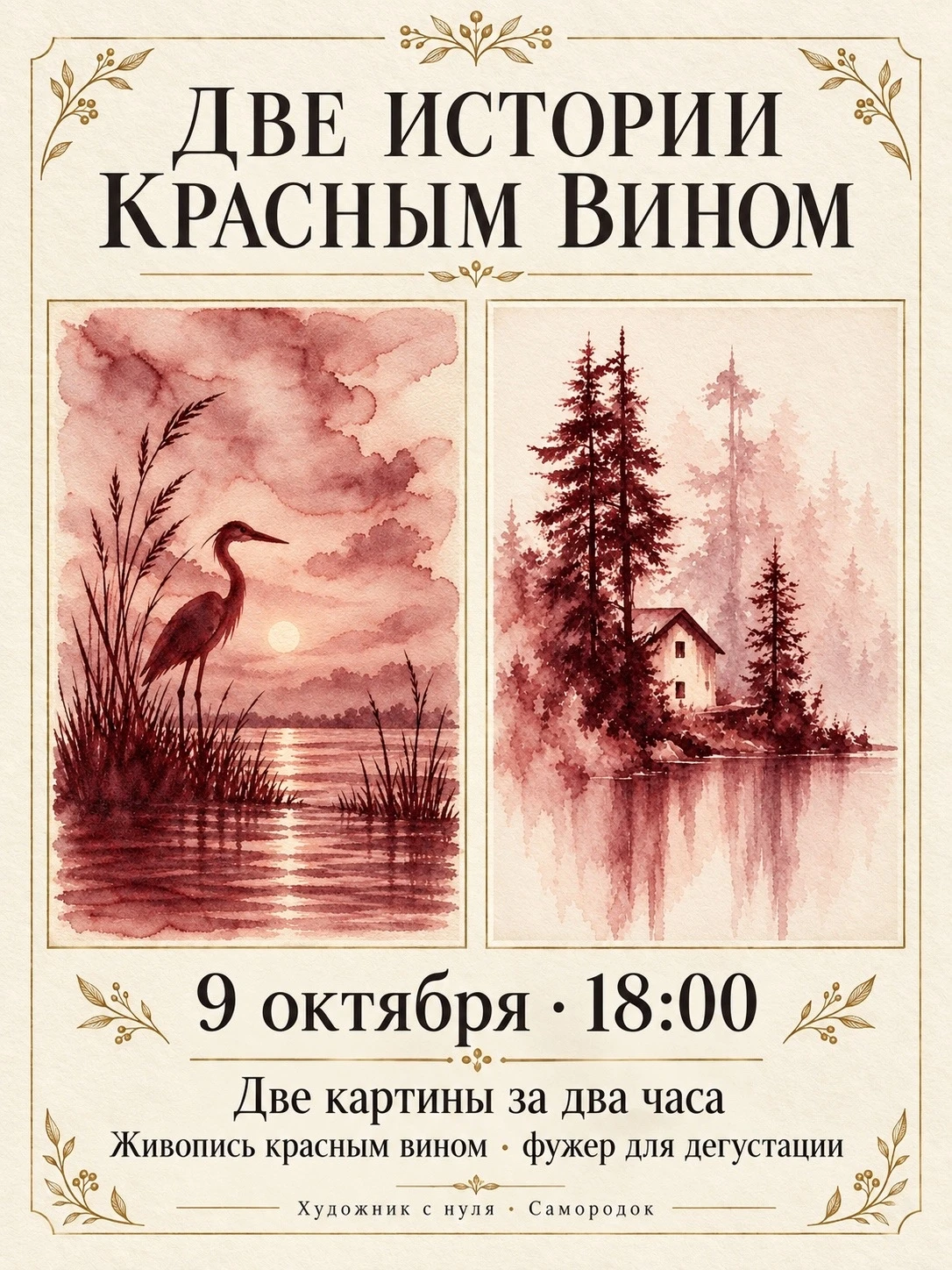 🖌 9 и 10 октября в творческой мастерской «Художник с нуля» пройдут мастер-классы по жи...