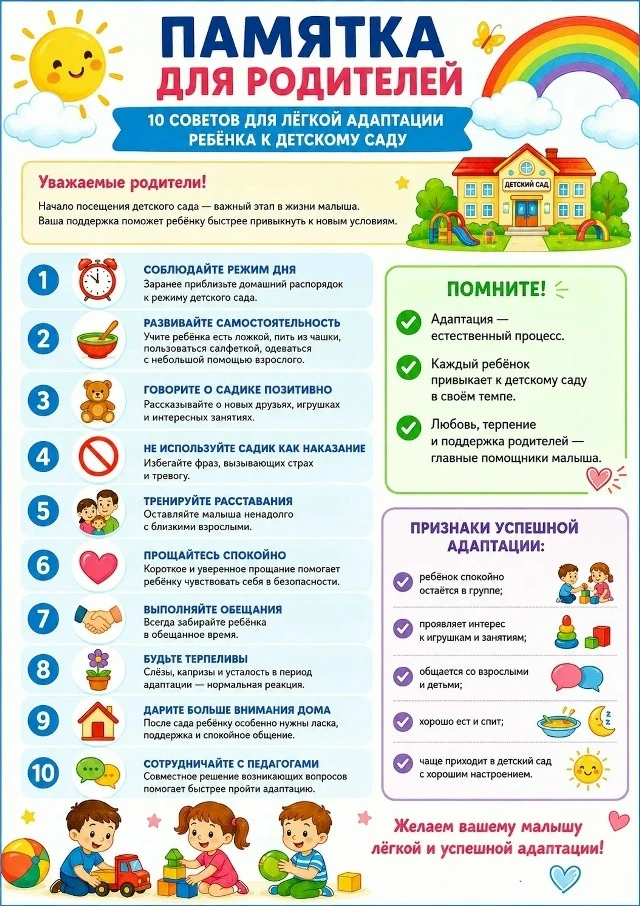 Первый раз в детский сад.