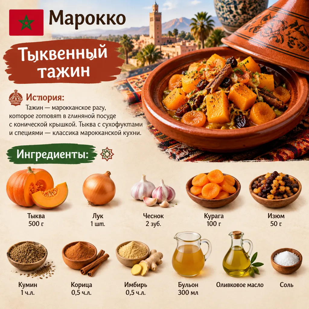 Марокко: Тыквенный тажин