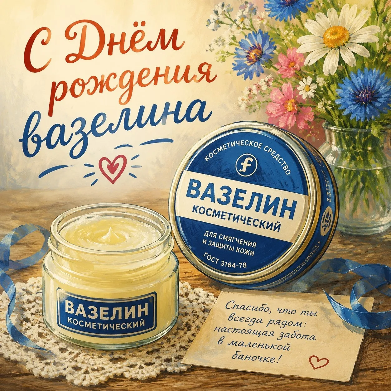 🧴✨ 14 мая — День рождения вазелина  Сегодня отмечают день рождения одного из самых известных средств
