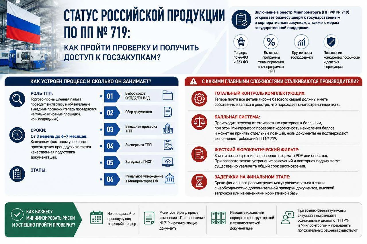 👩‍💼 Статус российской продукции по ПП № 719: как пройти проверку и получить доступ к ...