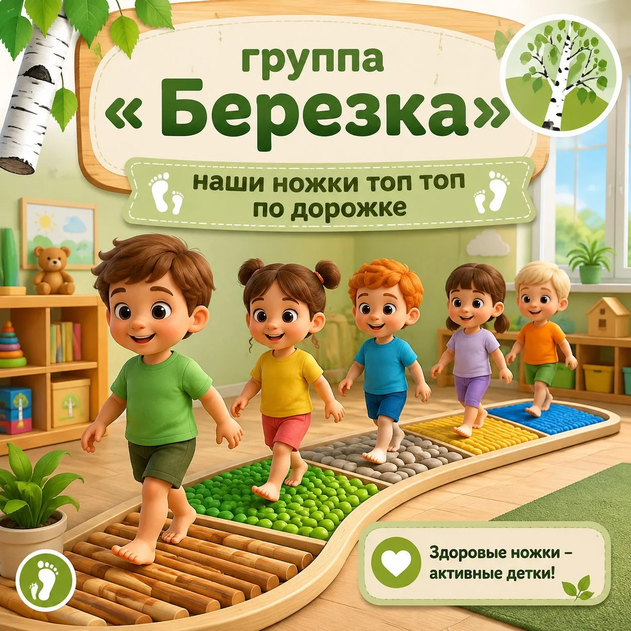 🏃‍♀️‍➡️Наши ножки топ-топ по «Дорожке здоровья»!