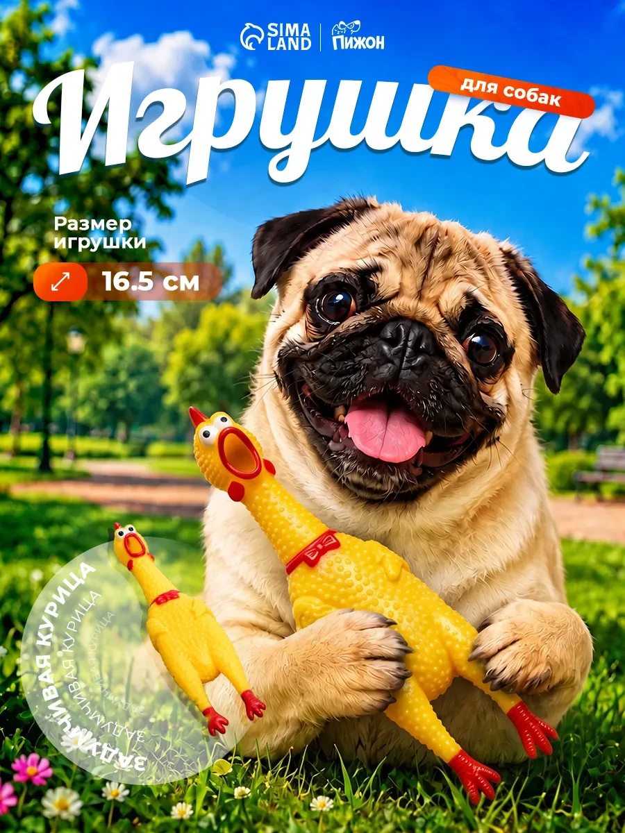 ⚡️ Игрушка для собак, щенков мелких и крупных пород, Пижон