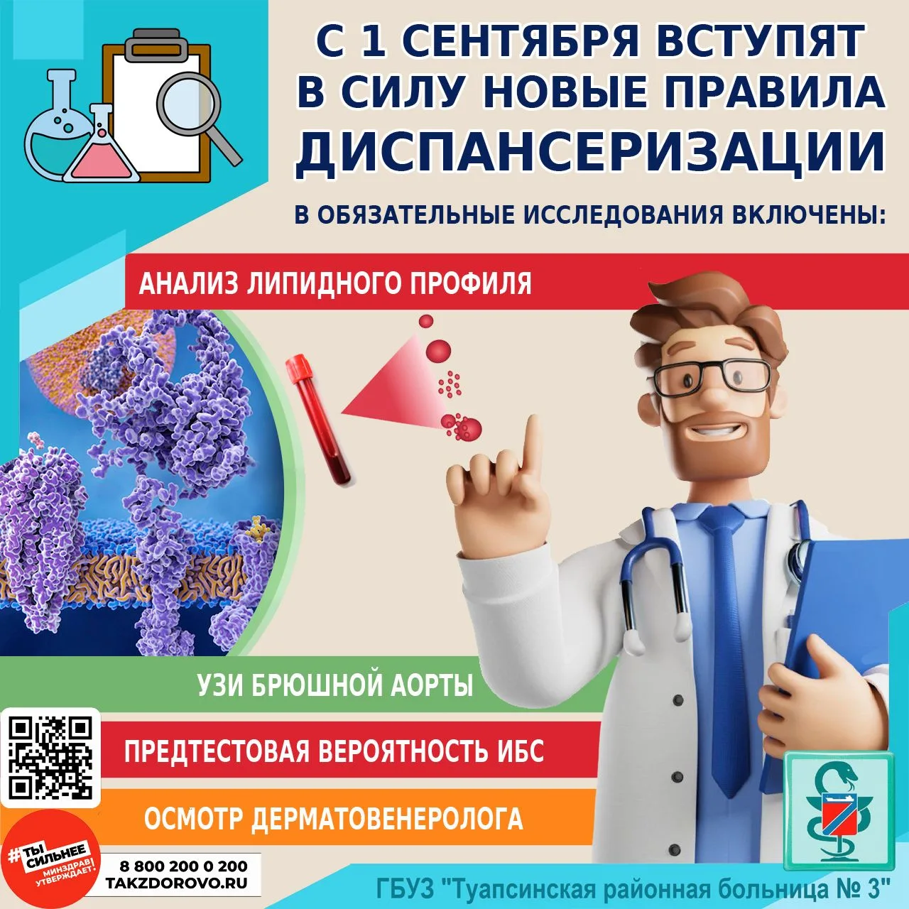 С 1 СЕНТЯБРЯ ВСТУПЯТ В СИЛУ НОВЫЕ ПРАВИЛА ДИСПАНСЕРИЗАЦИИ