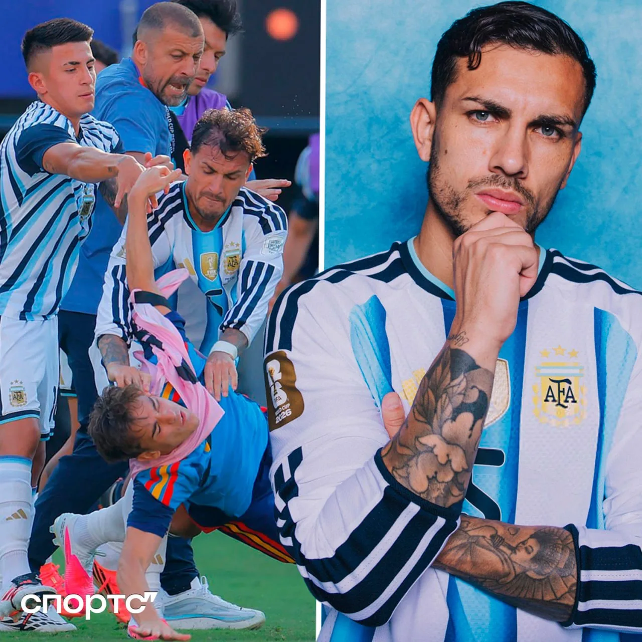 🇦🇷😳 Паредес и другие игроки Аргентины, дисквалифицированные за драку с испанцами пос...