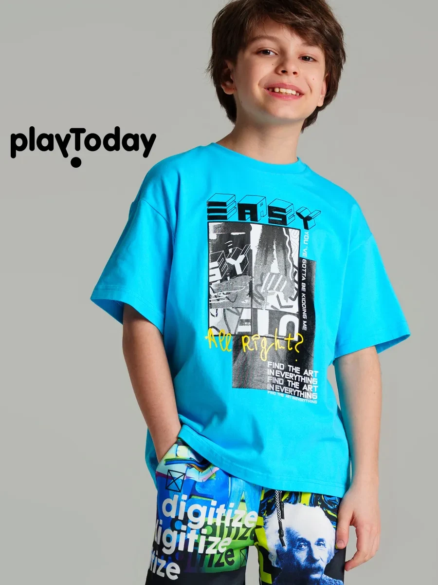 ⚡️ Футболка оверсайз для подростка, PlayToday