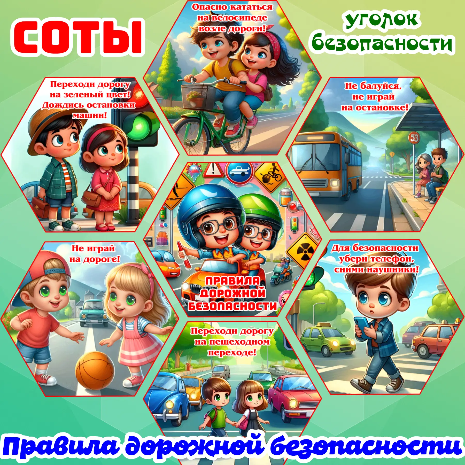 Соты "Безопасность на дороге"