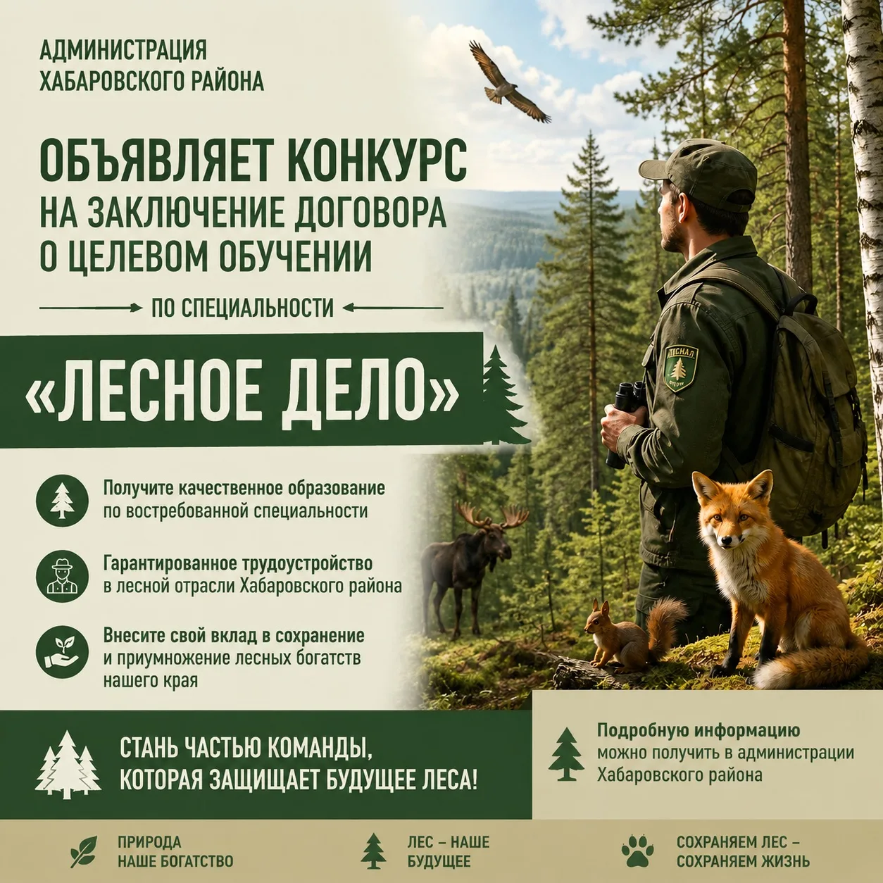 📢Администрация Хабаровского района объявляет конкурс на заключение договора о целевом ...