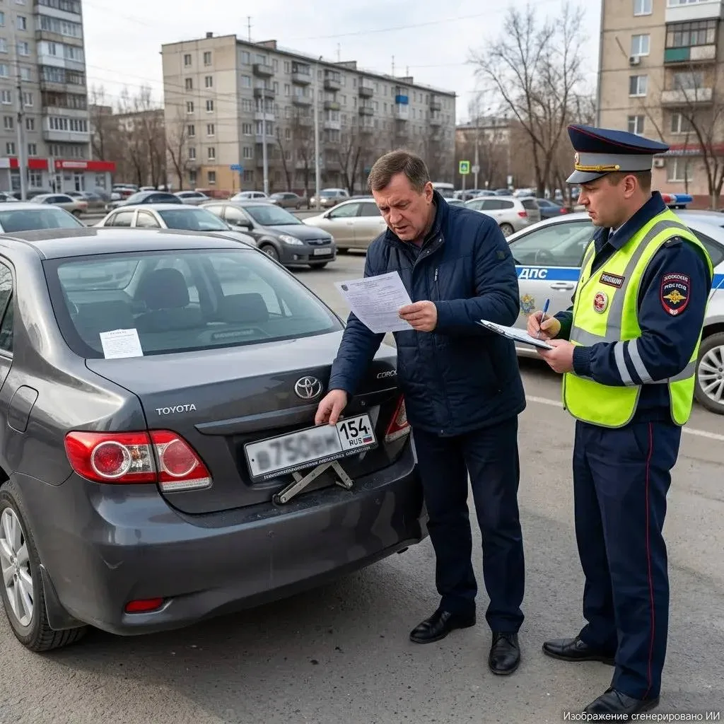 Новосибирец лишен прав за устройство, скрывающее номера