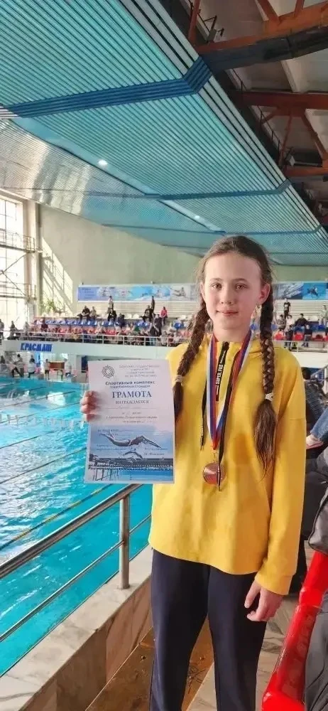 💥 8 апреля прошло Первенство Дворца водного спорта по плаванию. 🏊‍♀️   Голосов Макар ученик 4 «А» за