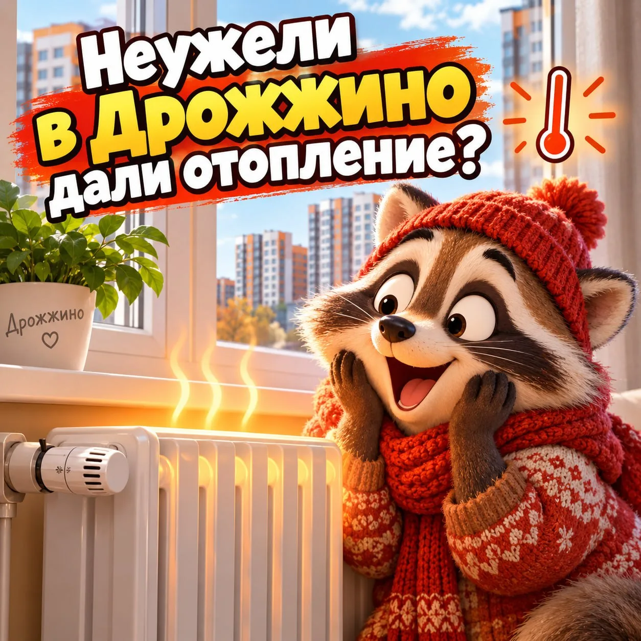 Соседи пишут, что дали отопление!
