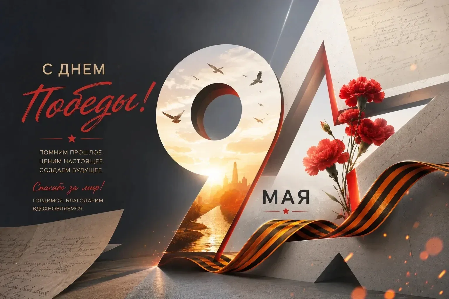 Дорогие родители! Поздравляем вас с Днём Великой Победы!

Пусть память о мужестве, силе духа и подви