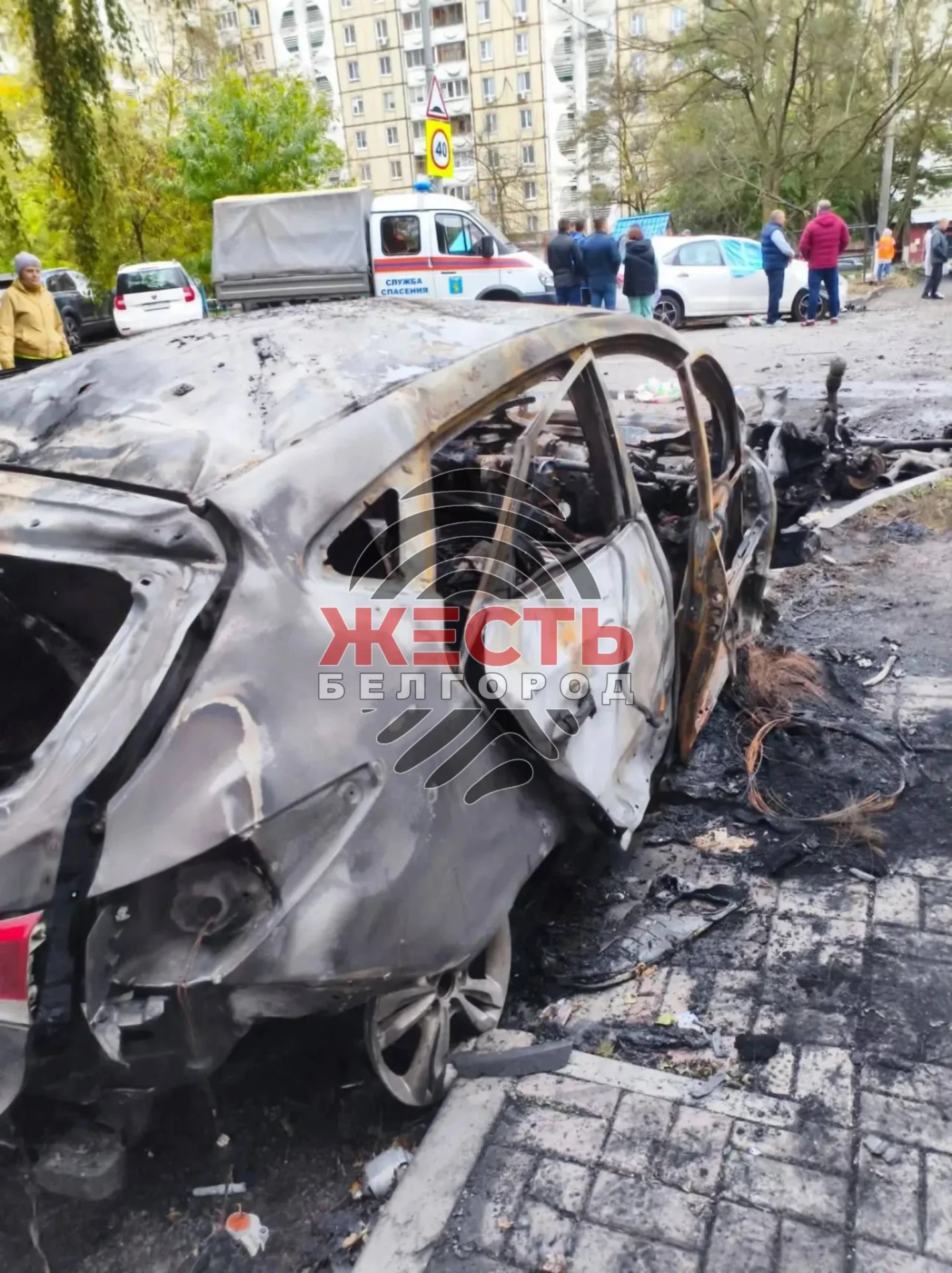 ❗️Всё, что осталось от автомобилей после вчерашней атаки БПЛА.