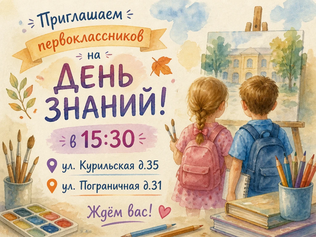 📚✨ Приглашаем первоклассников на торжественную линейку, посвященную Дню знаний! 🎉