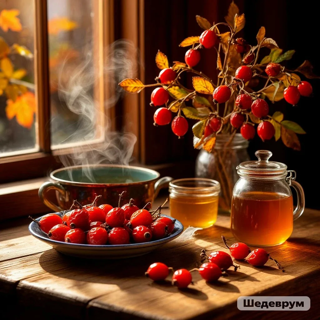 🍯 Шиповник с мёдом: природный эликсир бодрости 🌿