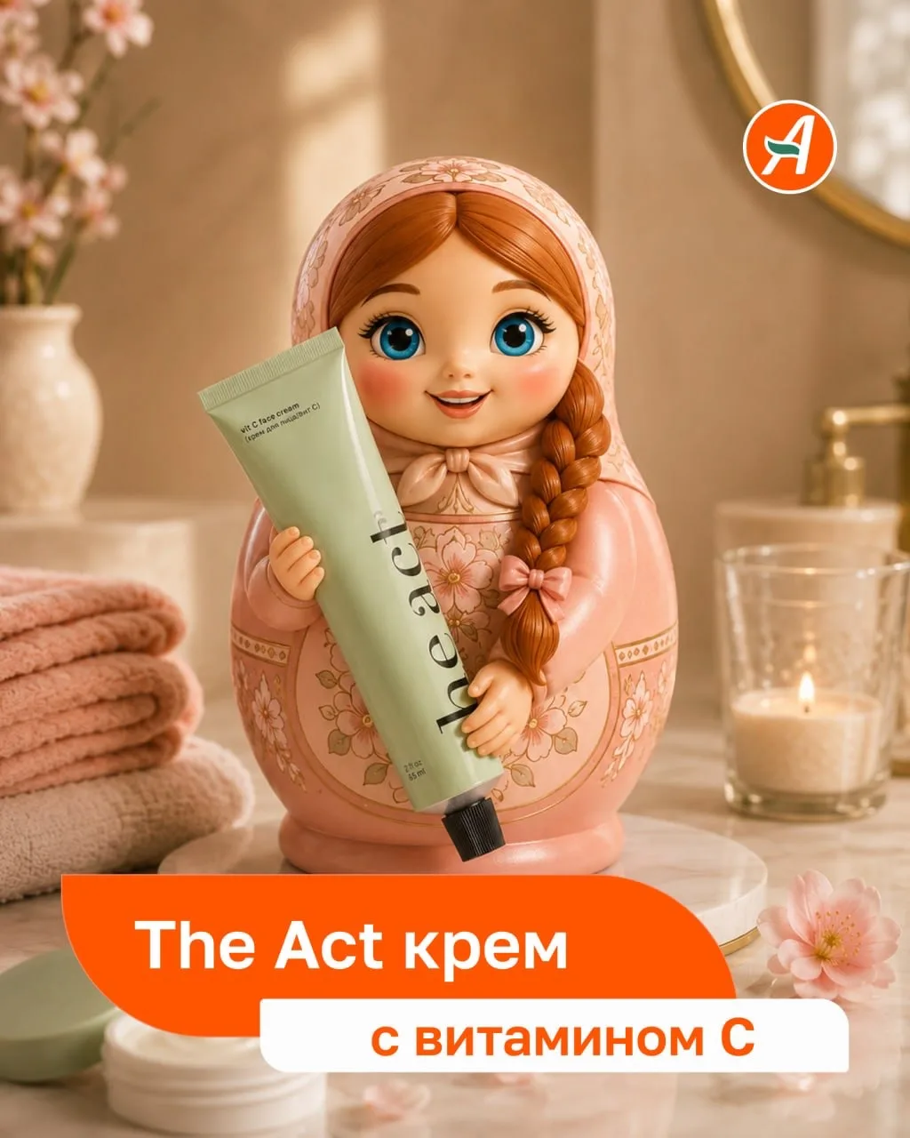 🍊 Крем с самой мягкой формой витамина C и церамидами = сияние плюс восстановление барьера