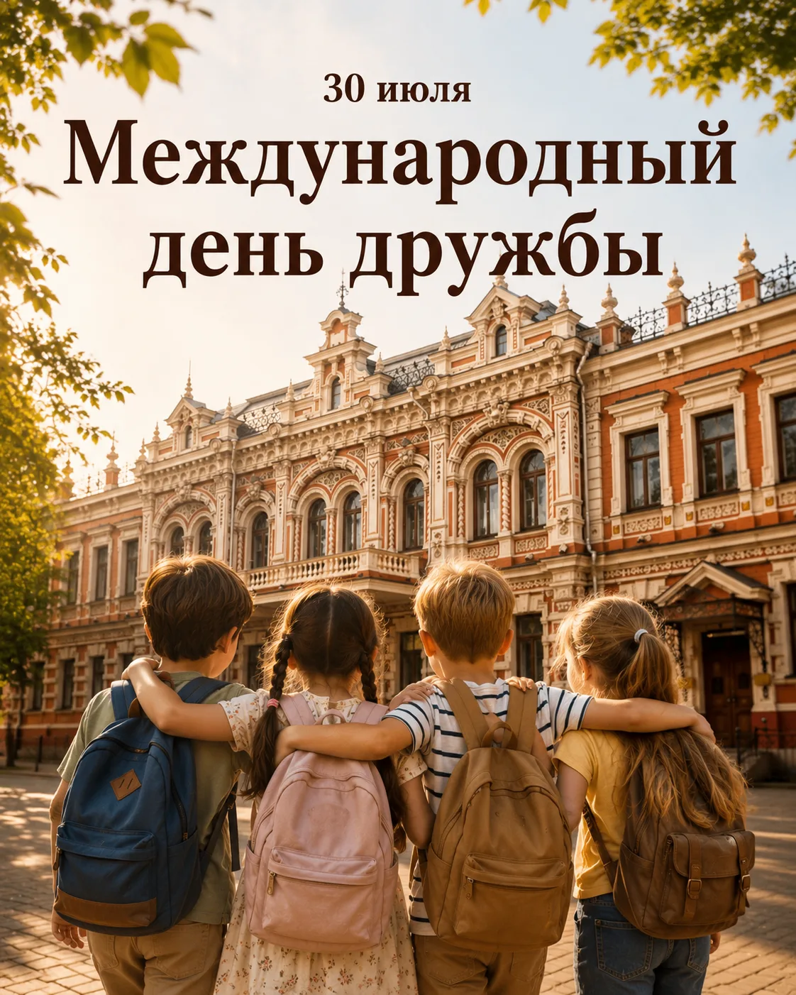 🤝 Международный день дружбы

Дружба объединяет людей, помогает преодолевать расстояния, сохранять в