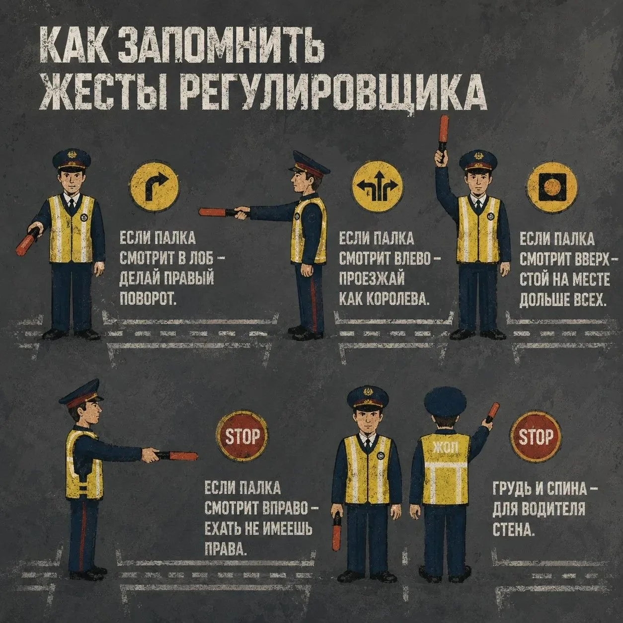 Перед регулировщиком теряются многие. Будь среди тех, кто знает правила 😁