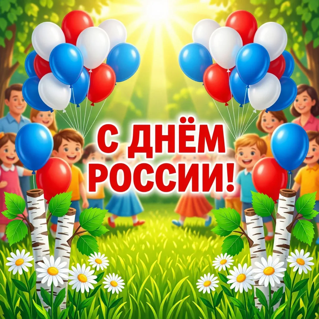 С Днём России! 🇷🇺✨

Уважаемые родители, дорогие ребята и наши замечательные сотрудники!

Сегодня н