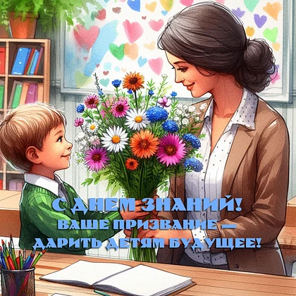 Уважаемые педагоги, родители и дети! Поздравляем вас с первым днём нового учебного года...