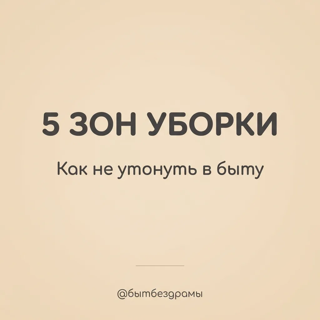 5 ЗОН УБОРКИ: КАК НЕ УТОНУТЬ В БЫТУ
