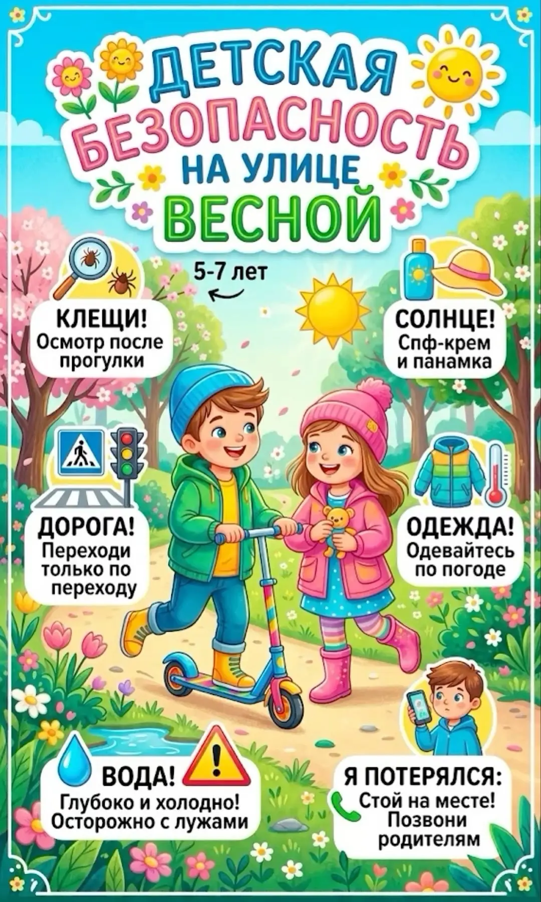 Детская безопасность весной❗️